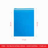  ET0D - Combo 100 túi nilon niêm phong giao hàng - Xanh da trời  - 30x17 cm 