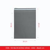  ET2S - 28x42 cm - Combo 100 túi nilon niêm phong tiết kiệm gói hàng - Xám 