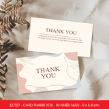  ECT07 - Combo 50 card Thank you - Thiệp cảm ơn - C300 - In nhiều màu - 9x5.4 cm 
