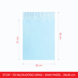  ET1DP - Combo 100 túi nilon đóng hàng - Xanh Pastel - 25x35cm 
