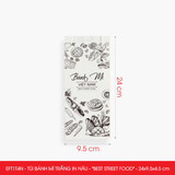  EFT1T4N - Combo 100 túi bánh mì trắng in nâu - "Best street food" - 24x9.5x4.5 cm 