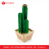  EFK04D - Cây xương rồng carton - Trụ - 7x7x18.5 cm 