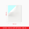  EDT03X - Decal giấy trắng đế xanh A6 - 50 tờ/ xấp 