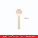  EFMG1 - Combo 100 muỗng gỗ dùng 1 lần - 10.5 cm 