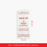  EFT1C - Combo 100 túi bánh mì trắng có in - 24x10x4 cm 