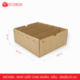  EKCNxN - Khay giấy có chia ngăn - Nâu - Nhiều size 