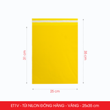  ET1V - Combo 100 túi nilon niêm phong giao hàng - Vàng - 35x25 cm 