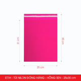  ET1H - Combo 100 túi nilon niêm phong giao hàng - Hồng - 35x25 cm 