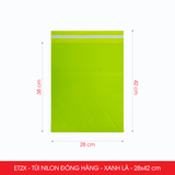  ET2X - Combo 100 túi nilon niêm phong giao hàng - Xanh lá - 42x28 cm 