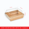  EFHP5N - Hộp giấy kraft thực phẩm - Nắp PET - Nâu - 12x12x6.5 cm 