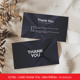  ECT02 - Combo 50 card Thank you - Thiệp cảm ơn - C300 - Đen trắng - 9x5.4 cm 