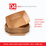  EFPxN - Khay giấy kraft dáng thuyền đựng thực phẩm - Nhiều size 