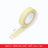 EBKG1V - Băng keo giấy khổ 1.2cm x 10m 