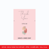  EDTV03 - Decal Thank You chữ nhật - Hồng - In nhiều màu - 10.5x7.5 cm [50 cái/pack] 
