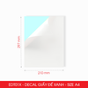  EDT01X - Decal giấy trắng đế xanh A4 - 50 tờ/ xấp 