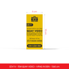  EDV1V - Tem dán quay video - Vàng in trắng - 10x5 cm 