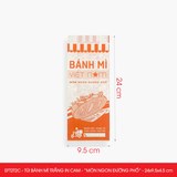  EFT2T2C - Túi bánh mì trắng in cam - "Món ngon đường phố" - 24x9,5x4,5 cm 
