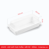  EFHP2T - Hộp giấy kraft thực phẩm - Nắp PET - Trắng - 15.5x8.5x6 cm 