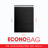  ET3B - Combo 100 túi nilon niêm phong giao hàng - Đen  - 52x38 cm 