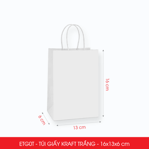 Túi giấy kraft - màu trắng