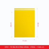  ET0V - Combo 100 túi nilon niêm phong giao hàng - Vàng - 30x17 cm 