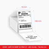  EGN2 - Giấy in nhiệt tự dính A7 - 500 tờ/ xấp - 75x100 mm 