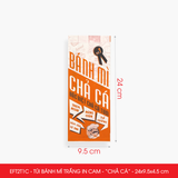  EFT2T1C - Combo 100 túi bánh mì trắng in cam - "Chả cá" - 24x9,5x4,5 cm 