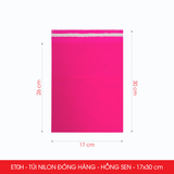  ET0H - Combo 100 túi nilon niêm phong giao hàng - Hồng - 30x17 cm 