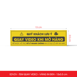  EDV2xx - Tem dán quay video - Nhiều màu - Nhiều size 