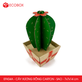  EFK04A - Cây xương rồng carton - Sao - 7x7x14 cm 