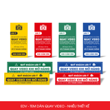  EDV2xx - Tem dán quay video - Nhiều màu - Nhiều size 