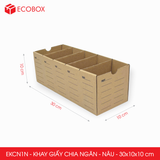  EKCN1N - Khay giấy có chia ngăn - Nâu - 30x10x10 cm 