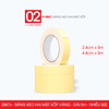  EBK7x - Băng keo 2 mặt xốp vàng - Độ dài 5m - Nhiều size 