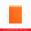  ET0C - Túi/Pack Nilon giao hàng - Cam - 30x17 cm 