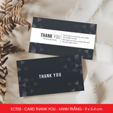  ECT03 - Combo 50 card Thank you - Thiệp cảm ơn - C300 - Xanh trắng - 9x5.4 cm 