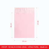  ET01HP - Combo 100 túi nilon đóng hàng - Hồng Pastel - 20x30cm 