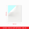  EDT02X - Decal giấy trắng đế xanh A5 - 50 tờ/ xấp 