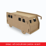  EFK06C - Xe bus lắp ráp bằng carton - 20x8x9 cm 