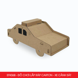  EFK06B - Xe cảnh sát lắp ráp bằng carton- 18x7x8 cm 