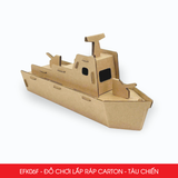  EFK06F - Tàu chiến lắp ráp bằng carton - 21x7x10 cm 