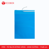  ET0D - Combo 100 túi nilon niêm phong giao hàng - Xanh da trời  - 30x17 cm 