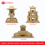  EFK09x - Mô hình lắp ráp bằng carton - Địa danh Việt Nam - Nhiều mẫu 