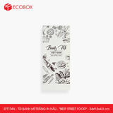  EFT1T4N - Combo 100 túi bánh mì trắng in nâu - "Best street food" - 24x9.5x4.5 cm 