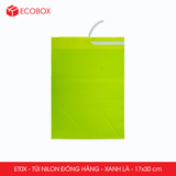  ET0X - Combo 100 túi nilon niêm phong giao hàng - Xanh lá - 30x17 cm 