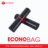  ET1B - Combo 100 túi nilon niêm phong giao hàng - Đen - 35x25 cm 