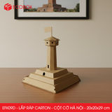  EFK09D - Mô hình lắp ráp bằng carton - Cột Cờ Hà Nội - 20x20x29 cm 