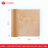  EHP3N - 0.3x100 m - Cuộn Giấy Tổ Ong Nâu Chống Sóc Đóng Hàng 