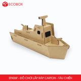  EFK06F - Tàu chiến lắp ráp bằng carton - 21x7x10 cm 