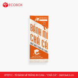 EFT2T1C - Combo 100 túi bánh mì trắng in cam - "Chả cá" - 24x9,5x4,5 cm 