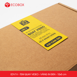  EDV1V - Tem dán quay video - Vàng in trắng - 10x5 cm 